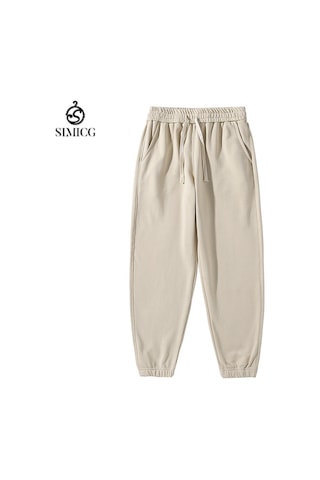 Erkek Düz Renk Spor Pantolon Günlük Pantolon Beyaz