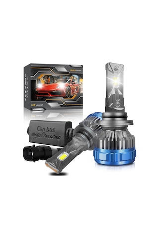 Xindoker P16 Led Araba Farı 60w 60000lm 6000k: 12000rpm Hidrolik Fanlı, 50v Akıllı Isı Kontrol, Ip67 Su Geçirmez 9006 Çiftli Set