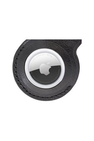 Bloompaw Noir Hakiki Deri Airtag Kılıfı Siyah