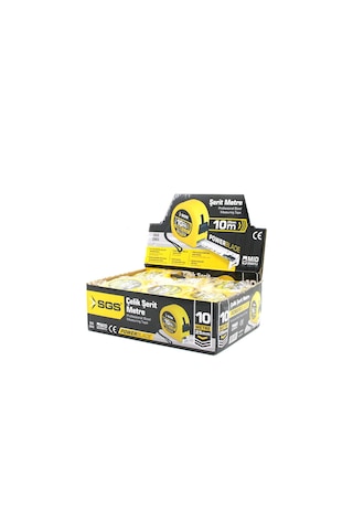 12 Adet 10mt X 25mt Stoplu Şerit Metre 0 - 300 MM