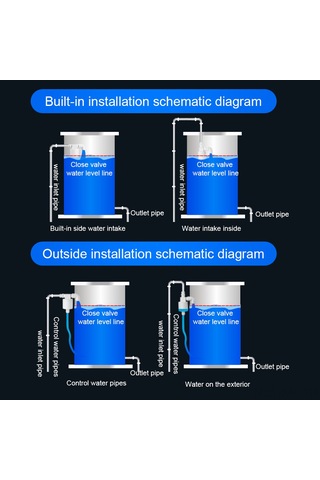 Ximistore9 Su Seviyesi Kontrol Valfi - 1/2 İnç, Otomatik Doldurma Ve Durdurma, Su Tankı/solar Uygulamaları, Elektriksiz, Kolay Kurulum Çok Renkli