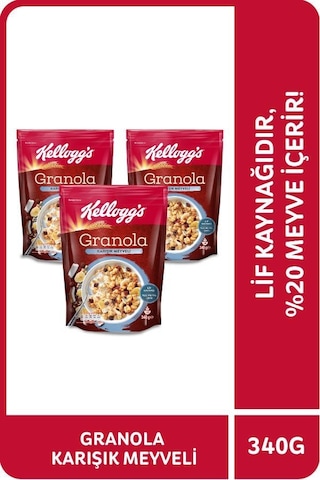 Kellogg's Karışık Meyveli Granola 3 x 340 G