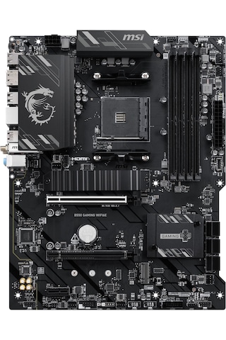 Msı Mb B550 Gamıng Wıfı6e Am4 Ddr4 4800 Oc Hdmı Dp 2x M.2 Usb 10gbps 1g Lan Wıfı6e Atx