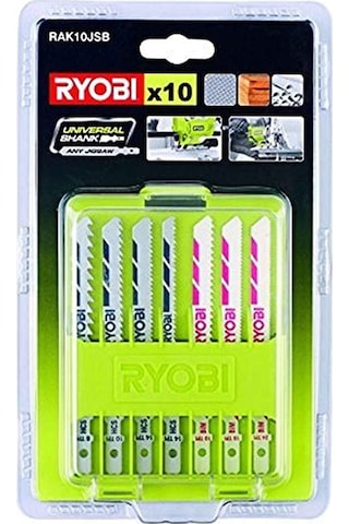 Ryobi Rak10Jsb 10 Parça T Tipi Ahşap-Metal Dekupaj Bıçak Seti N11.1104