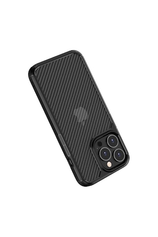 Apple Uyumlu iPhone 13 Pro Kılıf Zore İnoks Kapak Siyah