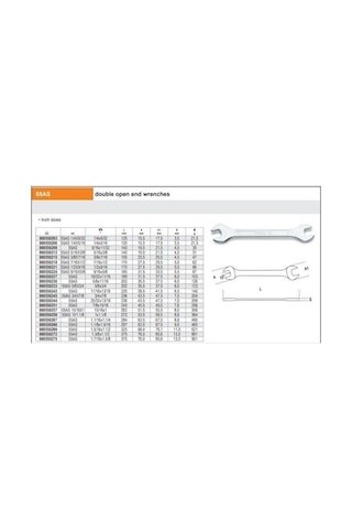 Beta 55as - 7/8"x5/16" Açık Ağız Anahtar Inch