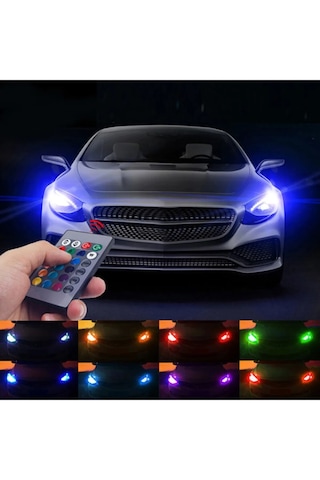 Kumandalı Çakarlı T10 Park Ampulü 2 Adet 18 Led Rgb Park