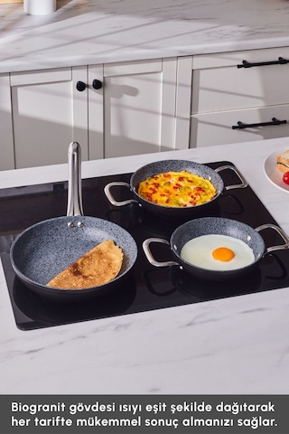 Karaca Biogranit Monet 3 Parça Tava Sahan Set Siyah