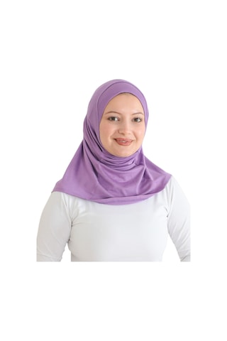 Spor Başörtüsü Kadın Hazır Giyim Türban Viskon Eşarp Şal - Lila Lila