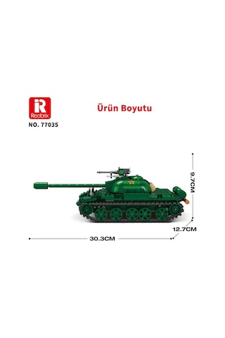 Reobrix 77035 World Of Tanks Çin Orta Tankı Type 59 Yaratıcı Yapı Blok Seti Building Blocks Chinese Medium Tank - 748 Parça