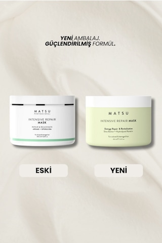 Matsu Intensive Repair Saç Maskesi 350 ml | Yıpranmış Saçlar İçin Onarım