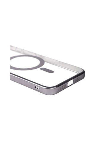 Zeyline Apple Uyumlu iPhone 15 Pro Wireless Şarj Özellikli Sert Pc Zore Mat Riksos Magsafe Kapak-lacivert
