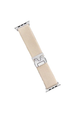 Apple Watch 42mm Uyumlu Forest Kumaş Kordon - Krem