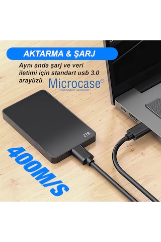 Microcase Usb A To Usb A İki Ucu Erkek Çift Taraflı Usb 3.0 Kablo 150 Cm Al4779 Siyah
