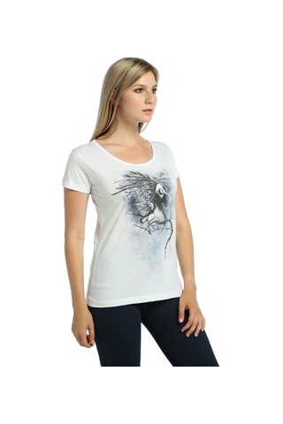 Bant Giyim - Root N' Smoke Beyaz Kadın T-Shirt Tişört
