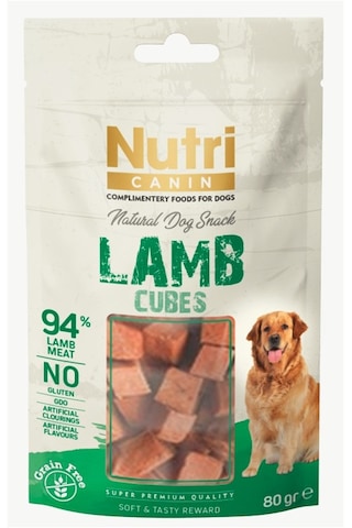 Nutri Canin Kuzulu Tahılsız Küp Köpek Ödül Maması 80 G