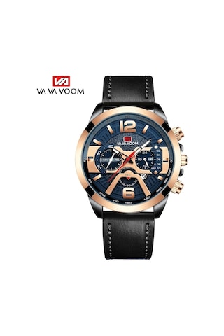 Yingfu Kuvars Saatler Lüks Erkek Kol Saati Siyah&rose Gold, Klasik 30 M Su Geçirmez Takvim Saat Çok Renkli