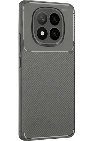 Redmi Note 14 Pro Plus Kılıf Auto Focus Karbon Kapak - Gri