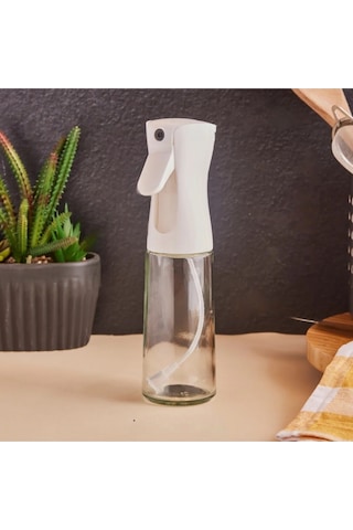Sprey Yağdanlık Sıvı Yağ Spreyi Yağlık - Airfryer Püskürtme Yağdanlık Beyaz 300ml Beyaz
