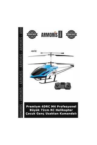 Premium 4drc M4 Profesyonel Büyük 72cm Rc Helikopter Çocuk Genç Uzaktan Kumandalı