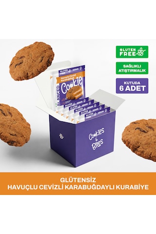 Glütensiz Havuçlu Cevizli Karabuğdaylı Proteinli Cookie 50 Gr X 6 Adet Glütensiz Havuçlu Cevizli Karabuğdaylı Proteinli Cookie 50 Gr X 6 Adet