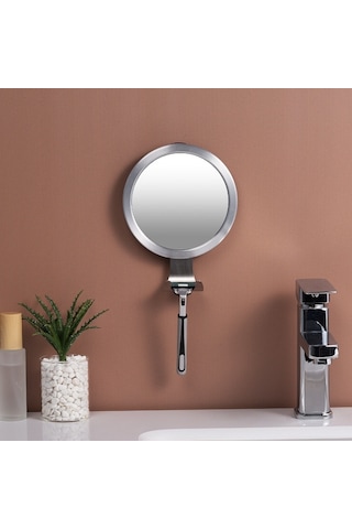 Cbtx Duvara Monte Yuvarlak Makyaj Aynası Gümüş
