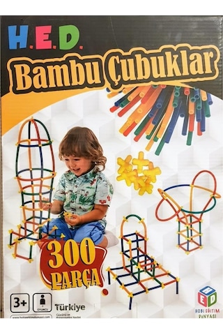 Hobi Eğitim Dünyası Bambu  Çubuklar 300 Parça