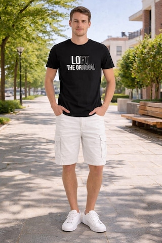 Alexander Gardi Loft Baskılı Basic T-shirt Siyah
