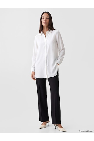 Lcw Everyday Ekru Regular Fit Kadın Gömlek Tunik