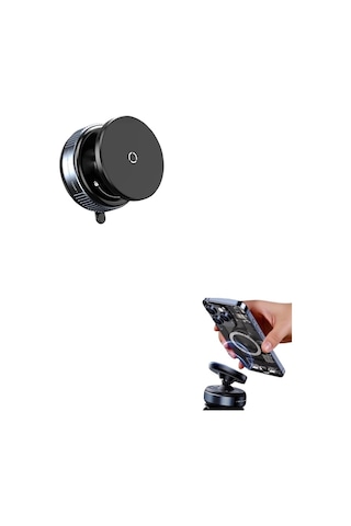 Bfs Güçlü Manyetik Tutuşlu 360 Döner Araç Telefon Tutucu Vakumlu Montajlı