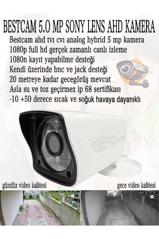 4 Kameralı Set 5 Mp Sony Lensli Full Hd Kamera Seti 500 Gb Hdd