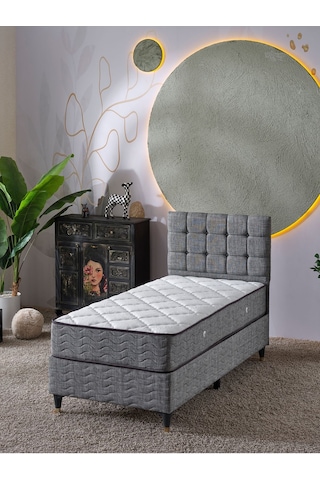 Beehanem 120x200 Bengü Baza+başlık+yatak 3 Lü Set Ketengri 120 X 200