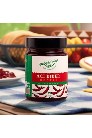 Acı Biber Reçeli Premium Series 400gr Cam Şişe %65 Acı Biber Acı İle Tatlının Muhteşem Birleşimi.