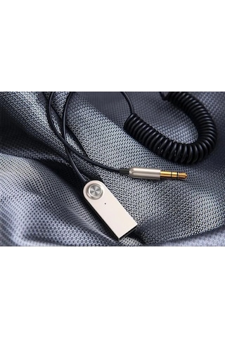 Bluetooth Araç Kiti Aux Kablolu Kablosuz Bağlantı Kablosu Mikrofonlu Bakır Sargı Araba Hoparlör Bağlantısı İçin