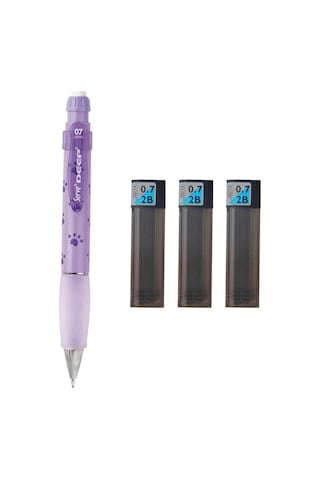 Serve Deep Doğa Desen Versatil 0,7 Pastel Lavanta Köpek Pati + Tombow 0.7 Mm 2b Uç 3 Adet