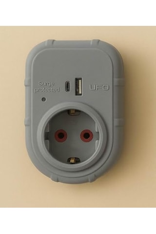 Tekli Akım Korumalı 5v 2 4a Usb Ve Type-c İle Hızlı Şarj Anahtarlı Topraklı Priz Sürekli Koruma 16a 250v Max 350 Genel