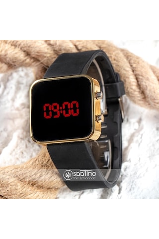 SPECTRUMWATCH LED Mini GOLD BLACK Unisex KOL SAATİ ST-303504