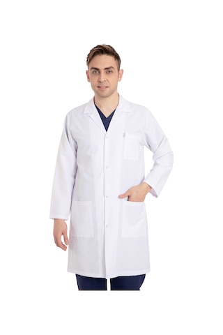 Beyaz Önlük Erkek Model Alpaka Kumaş Ep-01