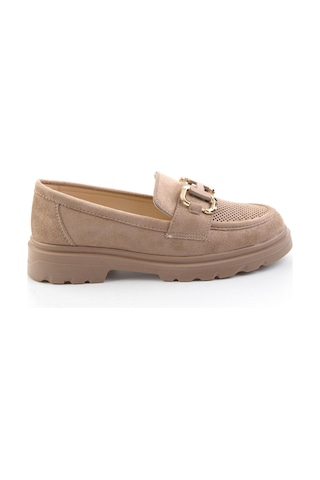 Bambi Vizon Kadın Loafer Ayakkabı K01536104772 Vizon