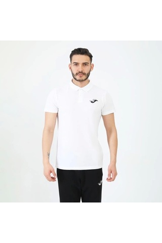 Joma Erkek Günlük T-shirt Polo Rush Beyaz 4231115 Beyaz
