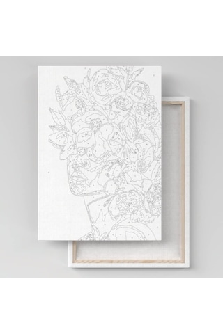 Palmiye Hobi Sanat Sayılarla Boyama Tuval Seti Fırça Boya Dahil Çıtalı 40x50 Cm - Dinozor