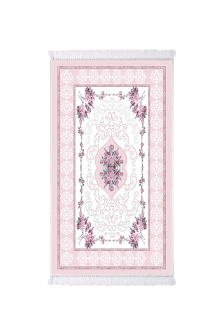 Dekoreko Ipek Halı Dijital Saçaklı 1912 Desen 2 Pembe