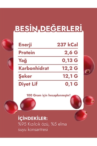 Fethiyeden Gelsin Organik Kızılcık Özü 700 Gr -doğal Ve Katkısız- Şifa Kaynağı