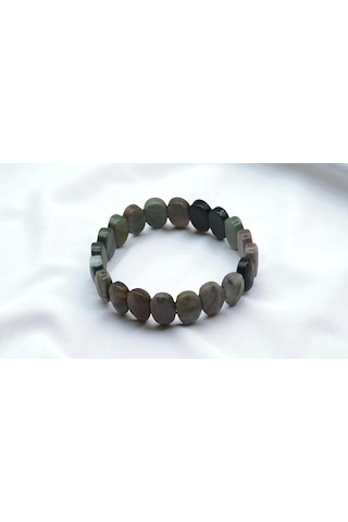 El Yapımı Ayarlanabilir Doğaltaş Bileklik Misina İpli Yeşim La...