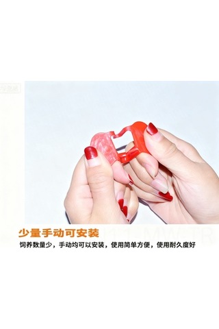 Moveevo Halka Tavuk, Ördek, Kaz Kullanıma Uygun Kırık Gözlük Seti - 41 Parça Aletli, Kanat Ve Vücut Kırması Engelleme, Hafif Ve Dayanıklı Kırmızı