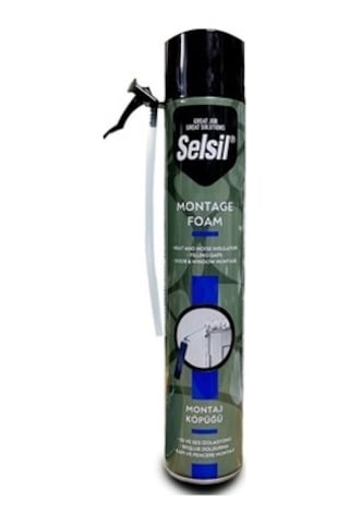 Selsil Çok Amaçlı Poliüretan Esaslı Montaj Köpüğü 750 Ml 600gr Selsil Çok Amaçlı Poliüretan Esaslı Montaj Köpüğü 750 Ml 600gr