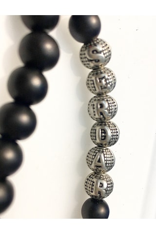 Tesbihsakarya Isimli - Isme Özel - Mat Oniks Doğaltaş Tesbih / Tespih