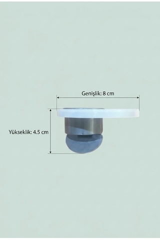 Gider Kapağı Koku Önleyici Klape 8 Cm Genişlik Eski Tip Süzgeçler İçin 1 Adet