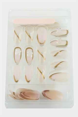 Misyul - 995 - Taşlı Takma Tırnak 24 - Csmo-tex - Adet-açık Pembe