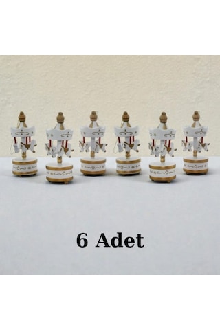 Nostaljik Mini Atlı Karınca 6 Adet Beyaz Gold